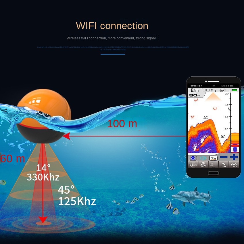 new Dual-Frequency Smart WiFi  - Fish Finder Battery 评论和价格