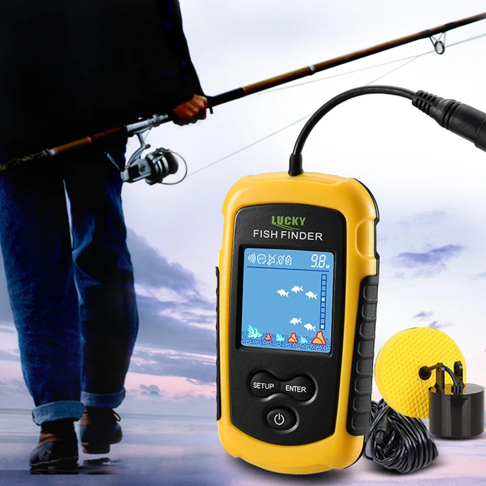 Lucky LCD Color Screen Portabl - Fish Finder Battery 评论和价格