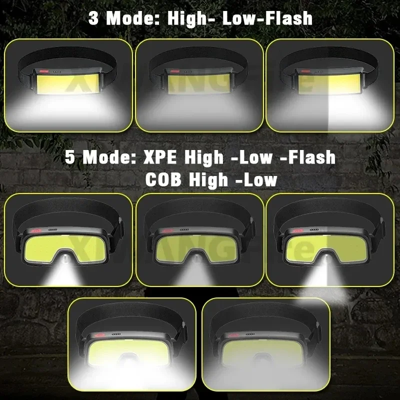 Powerful COB LED Headlamp Type - Fish Finder Battery 评论和价格