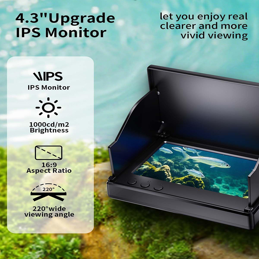 FOURQ Handheld 1080P 4.3'' LCD - Fish Finder Portable 评论和价格